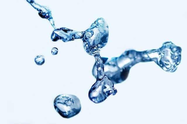 Splashing drops of fresh water