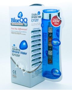 The Blue QQ shown with its packaging