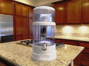 Zen Water Systems Countertop Filtration and Purification System, 6-Gallon shown in the kitchen