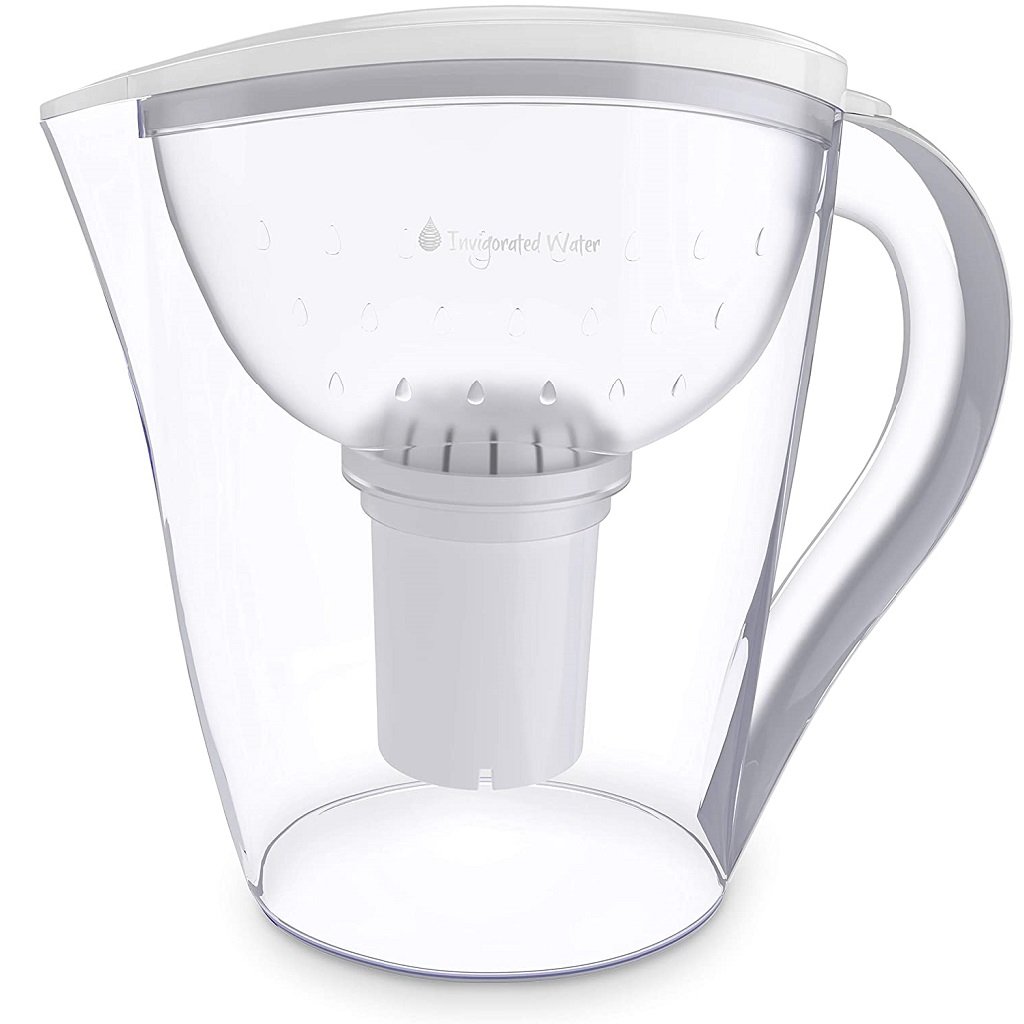 White and Clear pH Restore Alkaline Water Pitcher