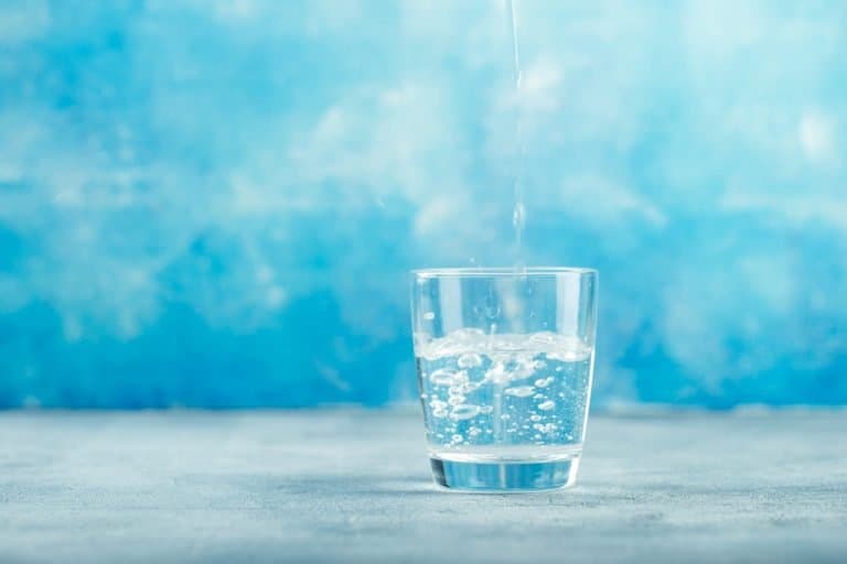 refreshing glass of alkaline water